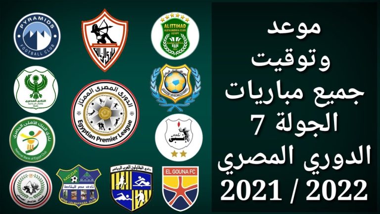 موعد وتوقيت جميع مباريات الجولة 7 الدوري المصري 2021