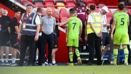 رونالدو يتجاهل تين هاج ويغادر ملعب مباراة برينتفورد غاضبًا بعد الهزيمة برباعية