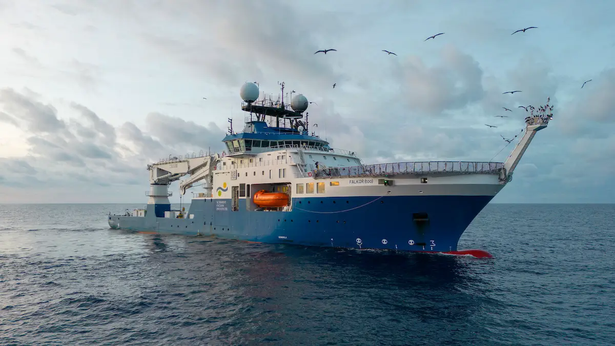 Falkor (too), the research ship used in this latest discovery, pictured if the Pacific.