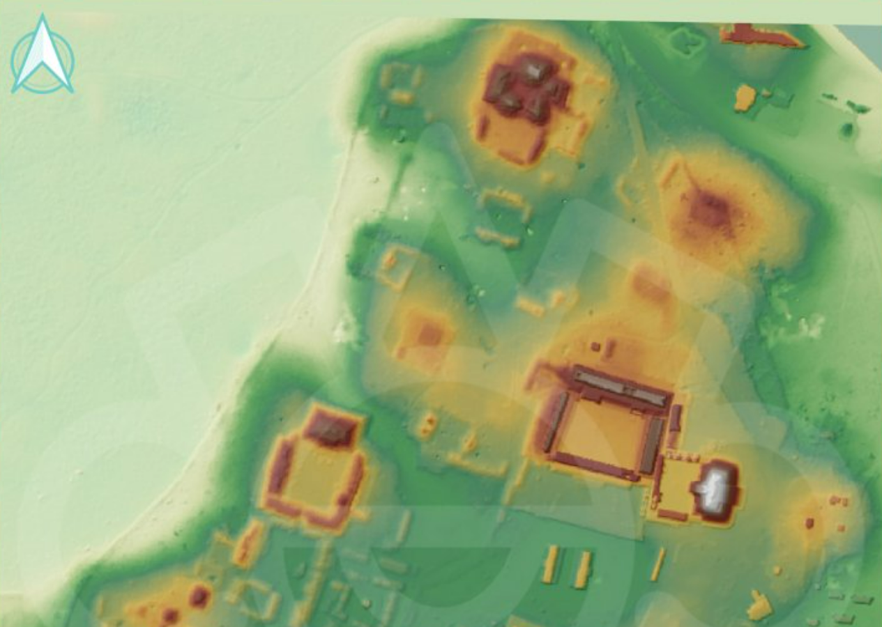 LiDAR showing the cities of Uxmal and Kabah were closely linked between roads.