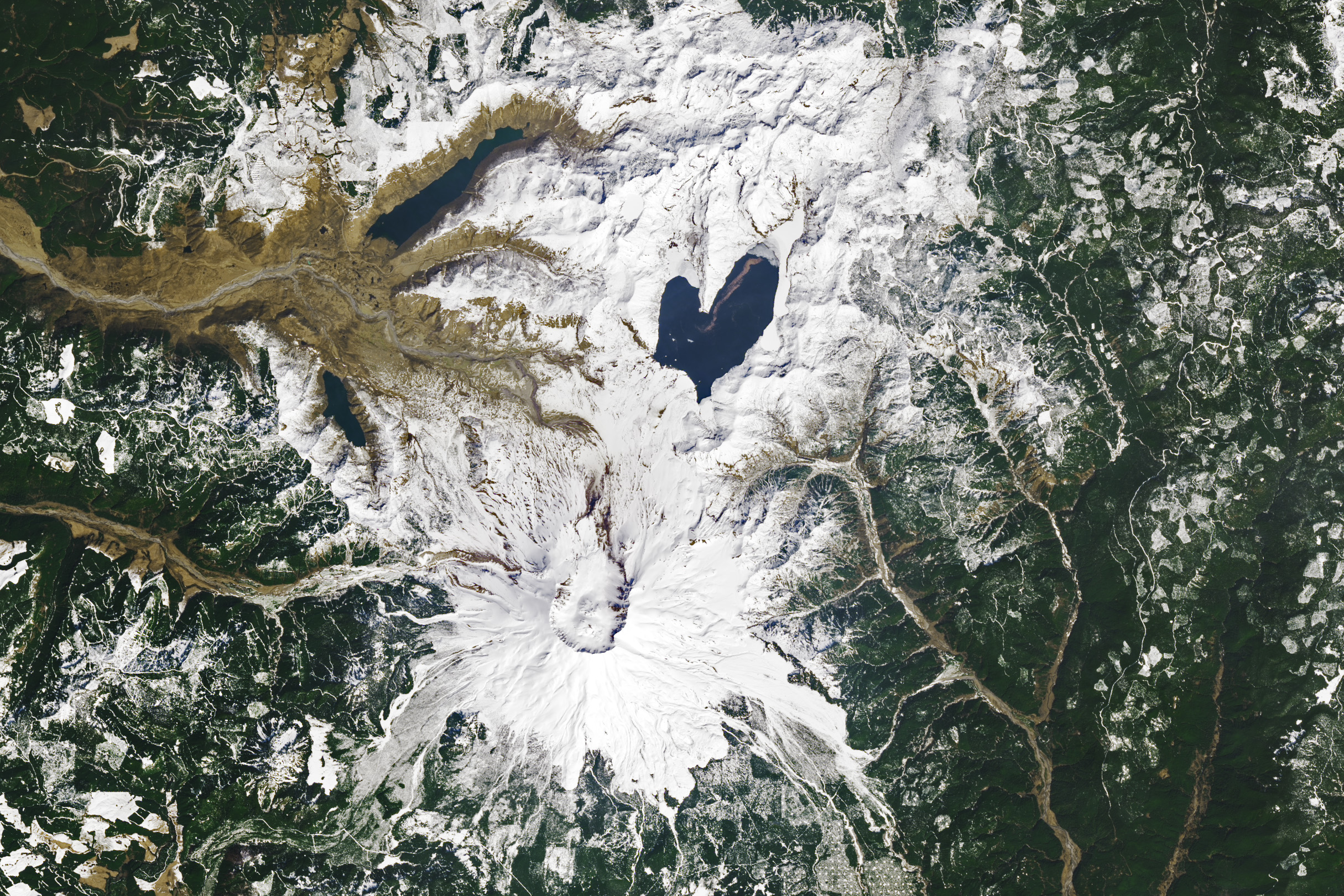 satellite image of spirit lake