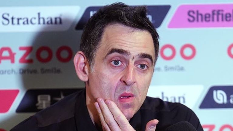 Ronnie O'Sullivan addressed the media after his quarter-final exit from the World Snooker Championship 