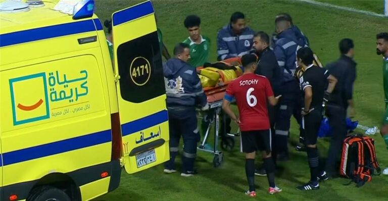 فيديو | إصابة مرعبة لـ المهدي سليمان في مباراة الاتحاد وطلائع الجيش.. وسيارة الإسعاف تتدخل