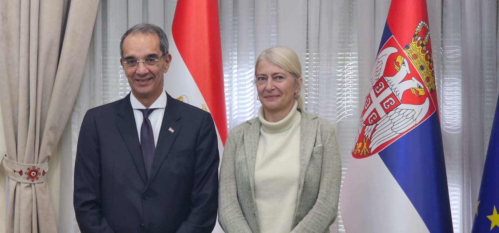 وزير الاتصالات يعقد مباحثات في صربيا لتعزيز التعاون في مجال التحول الرقمي 3 وزير الاتصالات يعقد مباحثات في صربيا لتعزيز التعاون في مجال التحول الرقمي