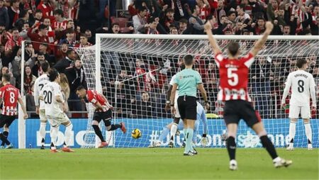 فيديو | بيرنجير يسجل هدف أتلتيك بلباو الأول ضد ريال مدريد