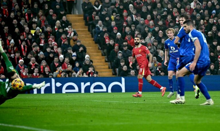 ماذا قدم محمد صلاح في مباراة ليفربول وليستر سيتي بالدوري الإنجليزي ؟