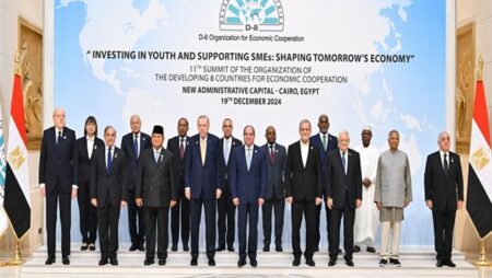 نشاط الرئيس اليوم.. السيسي يفتتح قمة الدول الثماني ويلتقي رؤساء تركيا وإيران وفلسطين ولبنان وبنجلاديش(صور)