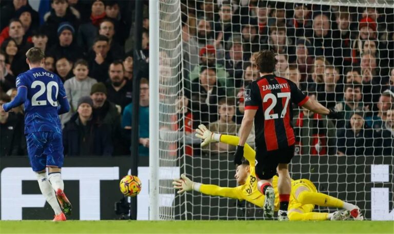 ترتيب هدافي الدوري الإنجليزي بعد هدف كول بالمر أمام بورنموث