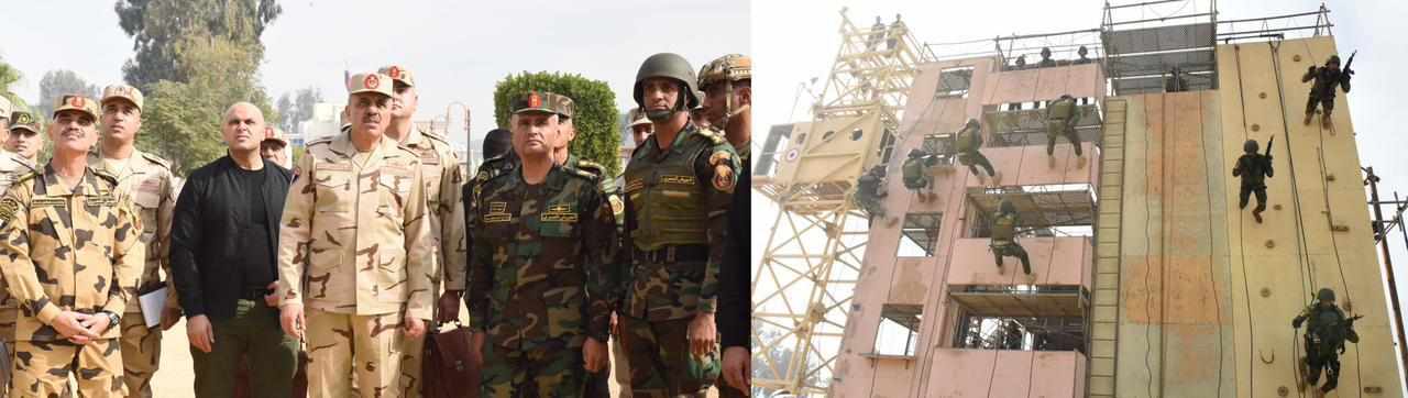 رئيس أركان حرب القوات المسلحة يتفقد عددا من الأنشطة التدريبية لقوات المظلات.. شاهد