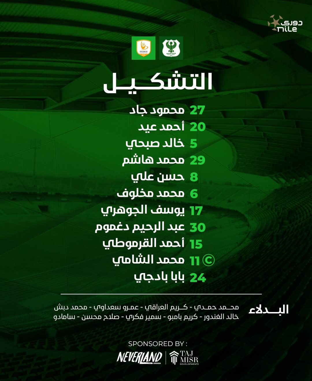 تشكيل المصري في مواجهة فاركو في الدوري 1 تشكيل المصري في مواجهة فاركو في الدوري