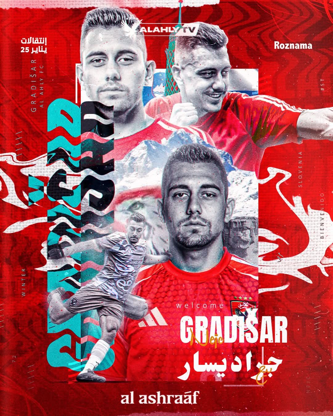 من جبال أوروبا الباردة.. الأهلي يعلن التعاقد مع السلوفيني جراديشار 1 من جبال أوروبا الباردة.. الأهلي يعلن التعاقد مع السلوفيني جراديشار