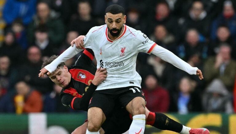 ترتيب هدافي الدوري الإنجليزي بعد ثنائية محمد صلاح أمام بورنموث