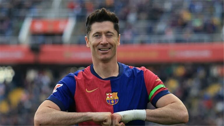 فيديو | بأقدام ليفاندوفسكي.. برشلونة يخطف فوزًا صعبًا من ألافيس في الدوري الإسباني