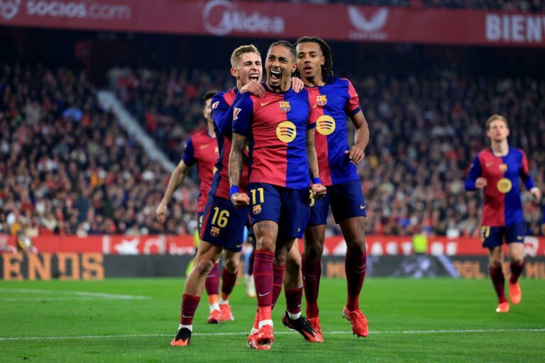 رجل مباراة برشلونة وإشبيلية في الدوري الإسباني