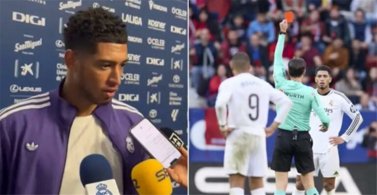 بيلينجهام يدافع عن نفسه بعد الطرد: لم أهين أحدًا.. والحكم لم يفهمني