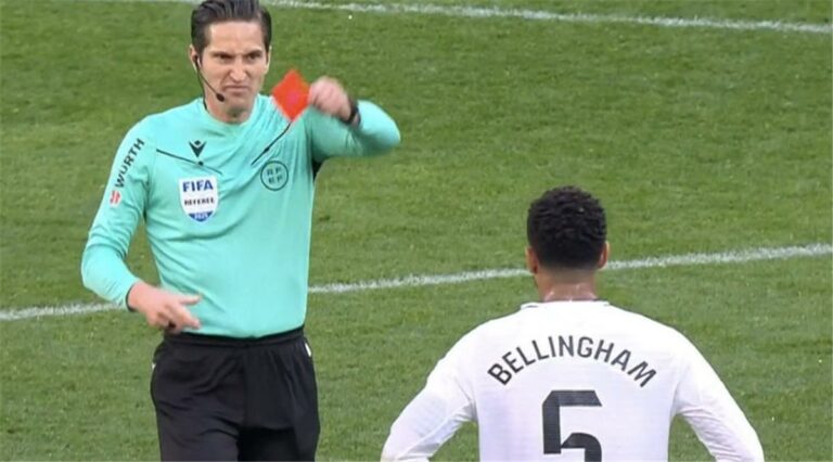 فيديو | بيلينجهام يغادر مباراة ريال مدريد وأوساسونا بالبطاقة الحمراء