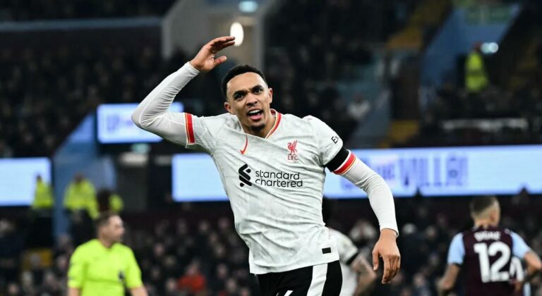 فيديو | أسيست محمد صلاح.. أرنولد يٌسجل هدف تعادل ليفربول أمام أستون فيلا