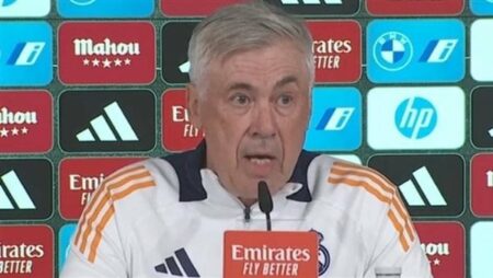 أنشيلوتي: تيباس يتحدث كثيرًا عن مدريد ويجب أن يتوقف.. وهذا موقف مبابي من المباراة المقبلة