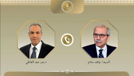 وزير الخارجية يجرى اتصالًا هاتفيًا برئيس الحكومة اللبنانية