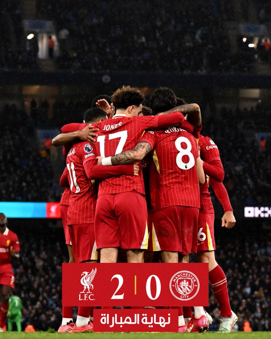 محمد صلاح يصنع ويسجل.. ليفربول يحسم القمة أمام مانشستر سيتي بثنائية 1 محمد صلاح يصنع ويسجل.. ليفربول يحسم القمة أمام مانشستر سيتي بثنائية