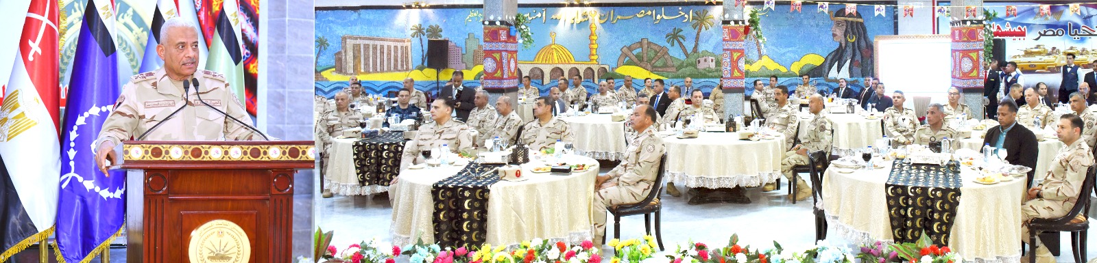 وزير الدفاع يشارك مقاتلى الجيش الثالث الميدانى وقوات شرق القناة لمكافحة الإرهاب تناول وجبة الإفطار.. شاهد 1 وزير الدفاع يشارك مقاتلى الجيش الثالث الميدانى وقوات شرق القناة لمكافحة الإرهاب تناول وجبة الإفطار.. شاهد