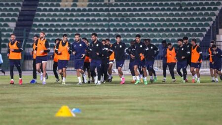المصري يستأنف تدريباته استعدادا لبيراميدز في الدوري