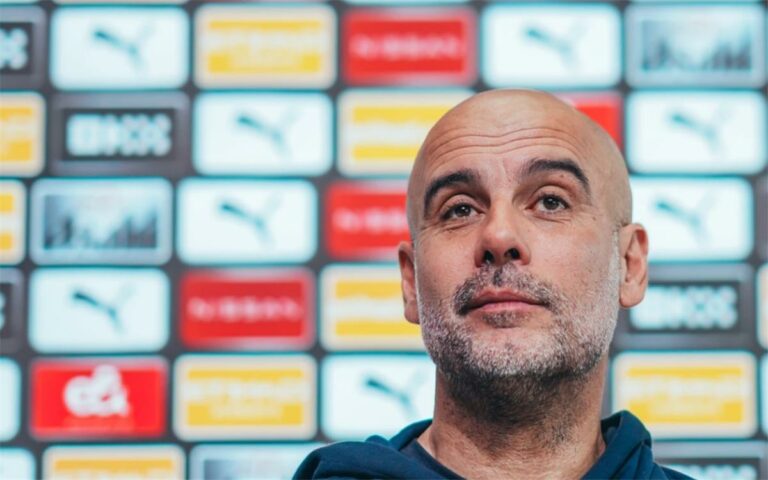 جوارديولا: وضع مانشستر سيتي ليس مثاليًا ولا يهم ما نلعب من أجله