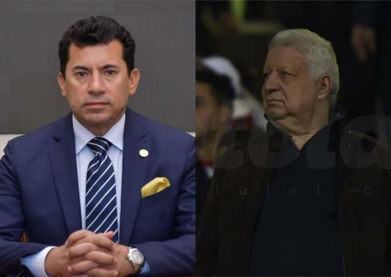 وزير الرياضة يفسر سبب وقوفه خلف مرتضى منصور في إحدى الصور.. ويرد على جدل أرض السويس