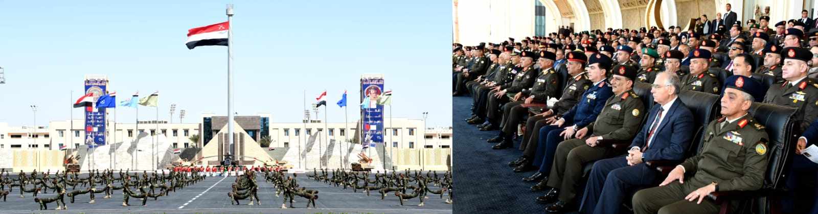 وزير الدفاع يشهد حفل انتهاء فترة الإعداد العسكري لطلبة الأكاديمية العسكرية المصرية والكليات العسكرية.. فيديو