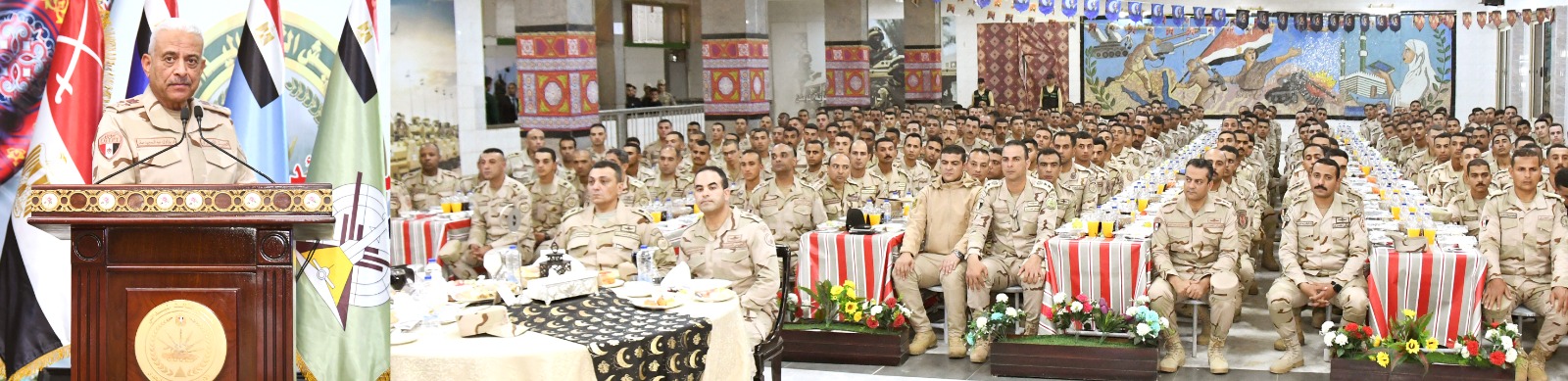 وزير الدفاع يشارك مقاتلى الجيش الثالث الميدانى وقوات شرق القناة لمكافحة الإرهاب تناول وجبة الإفطار.. شاهد 3 وزير الدفاع يشارك مقاتلى الجيش الثالث الميدانى وقوات شرق القناة لمكافحة الإرهاب تناول وجبة الإفطار.. شاهد
