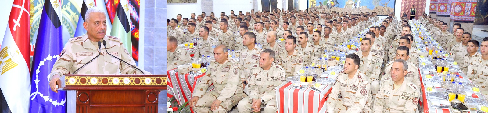 وزير الدفاع يشارك مقاتلى الجيش الثالث الميدانى وقوات شرق القناة لمكافحة الإرهاب تناول وجبة الإفطار.. شاهد 6 وزير الدفاع يشارك مقاتلى الجيش الثالث الميدانى وقوات شرق القناة لمكافحة الإرهاب تناول وجبة الإفطار.. شاهد