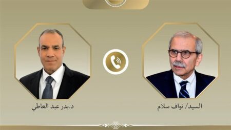 وزير الخارجية يتلقى اتصالًا هاتفيًا من رئيس الحكومة اللبنانية