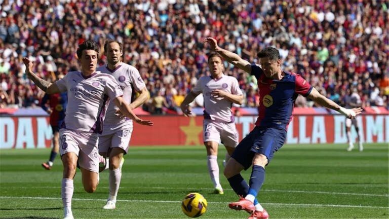 فيديو | ليفاندوفسكي يسجل هدف برشلونة الثاني أمام جيرونا في الدوري الإسباني