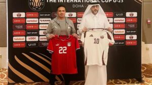 المنتخب الوطني تحت 20 عامًا يلعب بالقميص الأحمر أمام قطر الأوليمبي