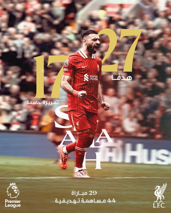 محمد صلاح يكتب التاريخ في الدوري الإنجليزي ويقترب من أساطير مانشستر يونايتد 1 محمد صلاح يكتب التاريخ في الدوري الإنجليزي ويقترب من أساطير مانشستر يونايتد