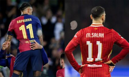 رافينها يقترب من محمد صلاح في صراع مميز خلال موسم 202425
