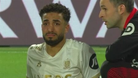 إصابة محمد عبد المنعم تفسد فرحة انتصار نيس على باريس سان جيرمان