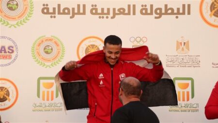 البطولة مصر24للرماية.. محمد أيمن يتوج بذهبية العرب في الإسكيت للناشئين برقم قياسي