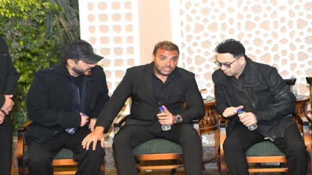 25 صورة من عزاء والدة زوجة رامي صبري في مسجد الشرطة بالشيخ زايد