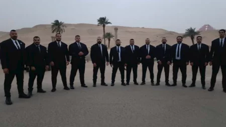 حراسات خاصة مشددة لمنع دخول غير المدعوين في حفل زفاف ليلى زاهر وهشام جمال