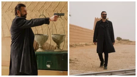 تركي آل الشيخ ينشر صورًا لـ كريم عبدالعزيز من كواليس تصوير فيلم "The Seven Dogs"