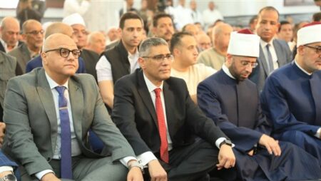 وزير الأوقاف ومحافظ الجيزة يفتتحان مسجد النور بقرية عرب أبو عريضة بالصف.. صور