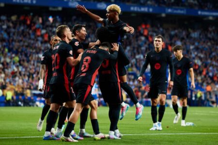 فيديو | يرد الصفعة.. لامين يامال يسخر من ريال مدريد خلال احتفالات برشلونة بلقب الدوري الإسباني