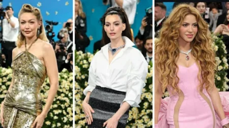 شاكيرا ساحرة وجيجي حديد جذابة.. 25 صورة لـ أجمل إطلالات حفل ميت جالا 2025