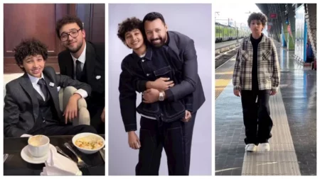 "رجلي الخارق".. أحمد فهمي يحتفل بعيد ميلاد نجله حسن