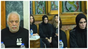 تامر حسني وإيمان العاصي ..نجوم الفن في عزاء والدة سارة وفيق (صور)