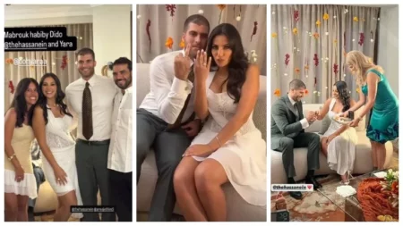 صور.. الفنان أحمد حسنين يعلن خطوبته على فتاة من خارج الوسط الفني