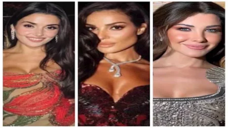 20 صورة في حفل زفاف سيليو صعب.. إطلالات متنوعة للنجمات