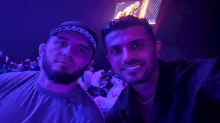 محمد سامي ينشر صورة مع لاعب الفنون القتالية الشهير إسلام ماخاشيف