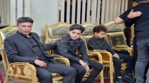بالصور.. رضا البحراوي ومطربي المهرجانات يقدمون واجب العزاء في أحمد عامر